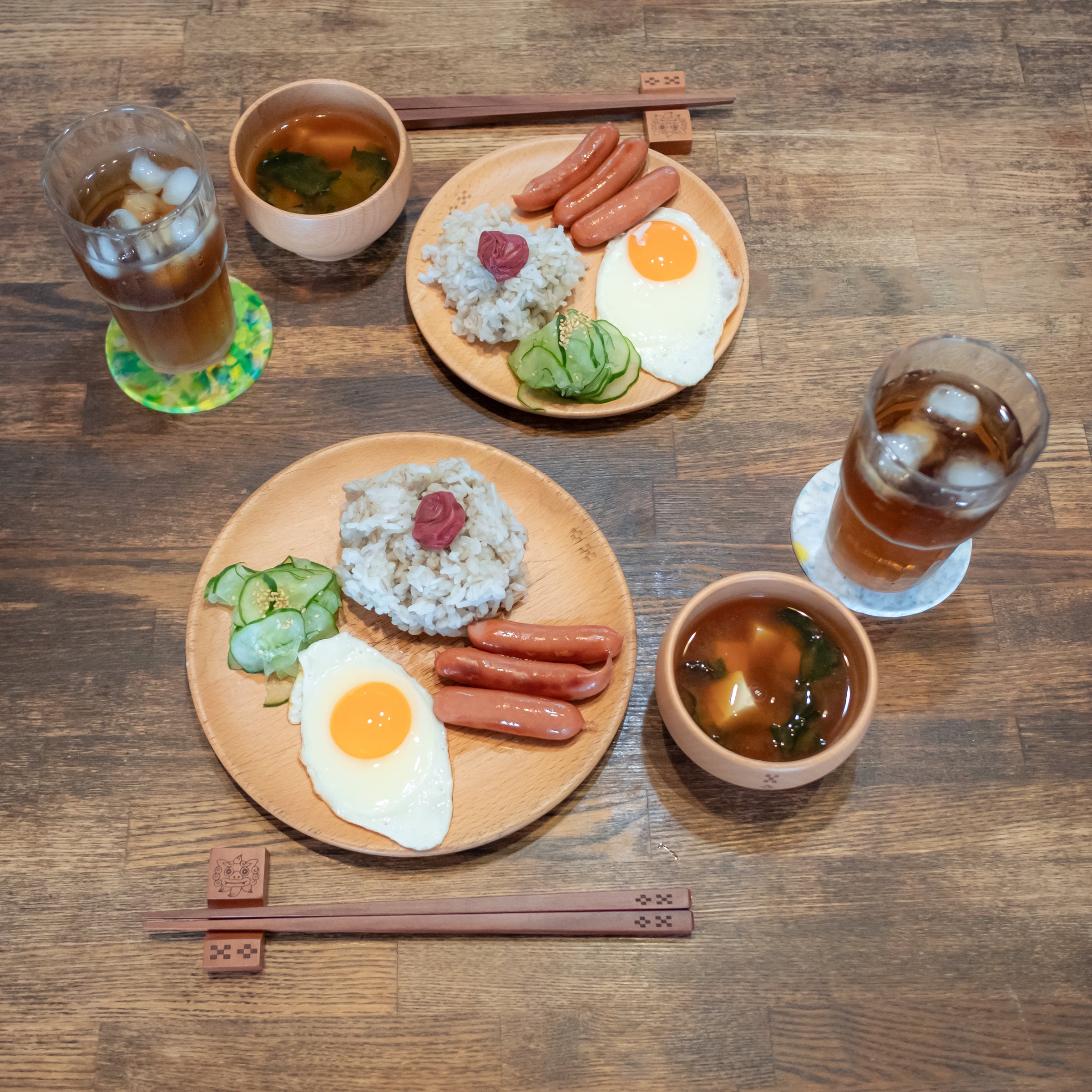 ミンサー柄お箸とシーサー箸置きのセット | Sango tree